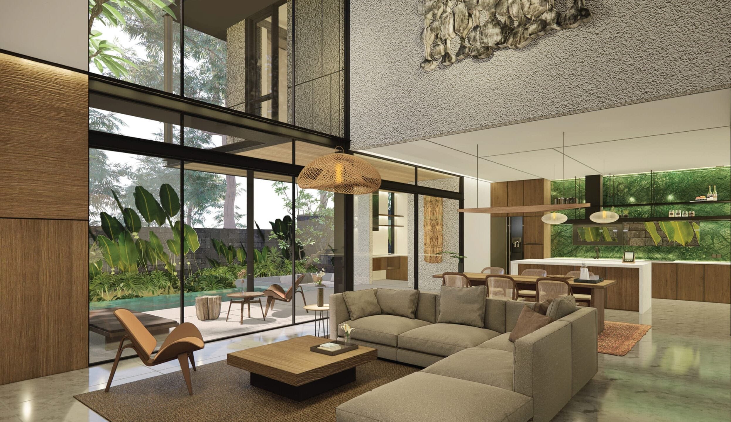 Indoor and outdoor living areas joined in an Azura Living Bali investment property